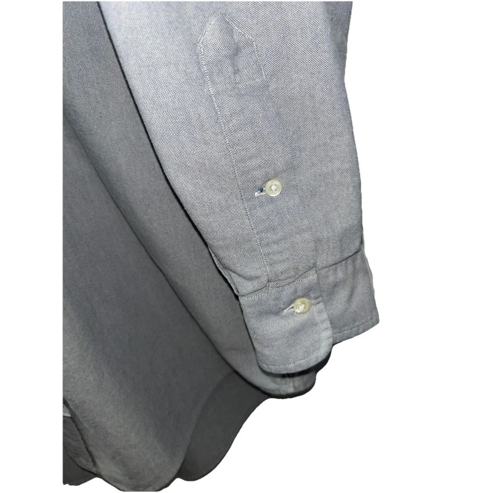 Polo Ralph Lauren Mens 16.5-33 L Gray Classic Fit 100% Cotton Button-Down Shirt‎